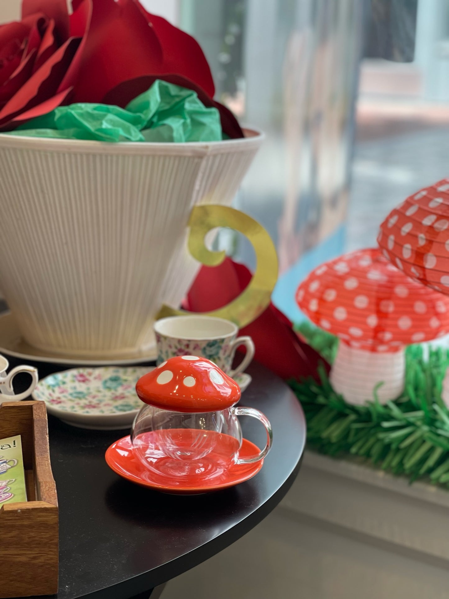 Mushroom Tea Cup with Removable Strainer Filter Infuser for Loose Leaf Tea